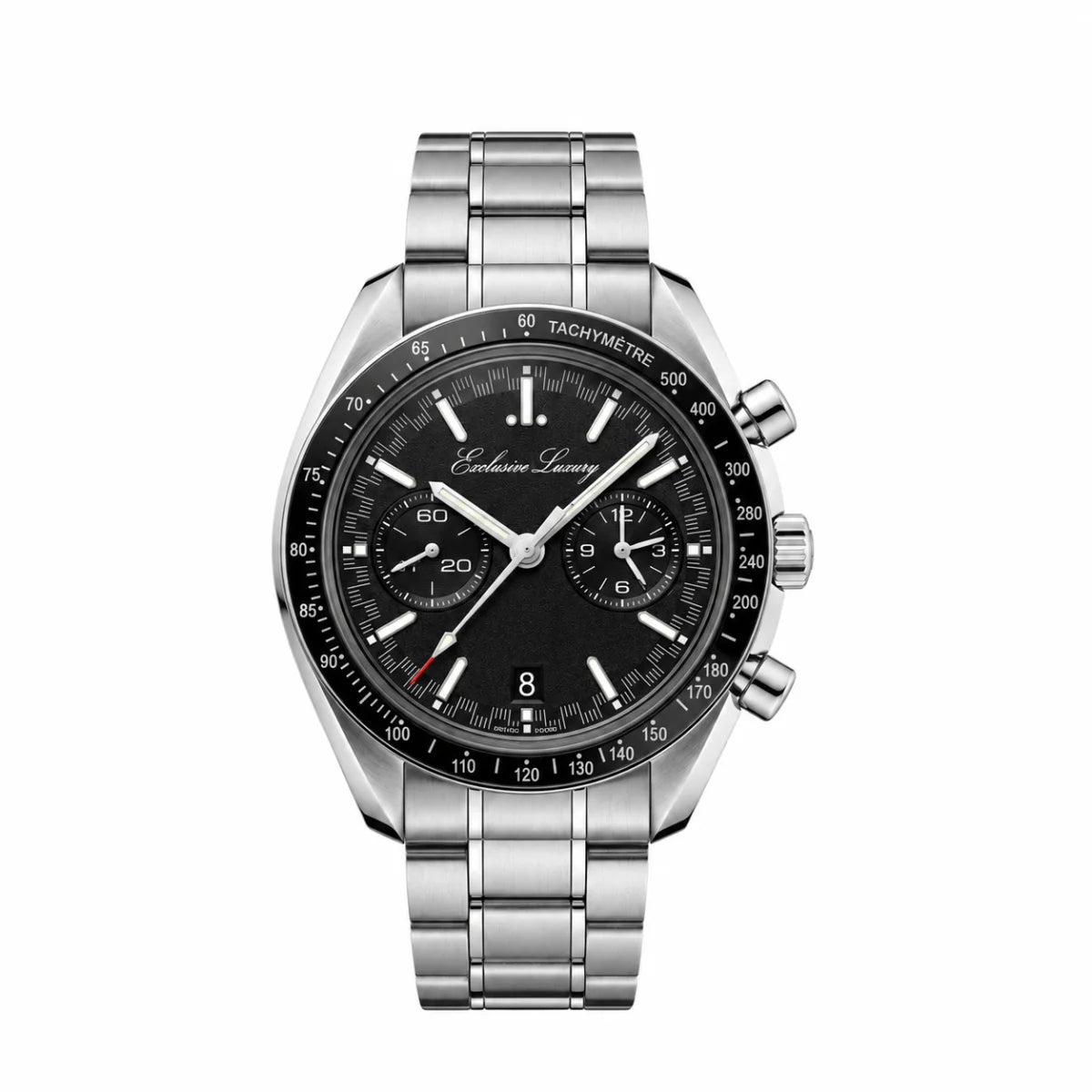 Black Stainless Steel Chronograph Watch — Exclusive Luxury
