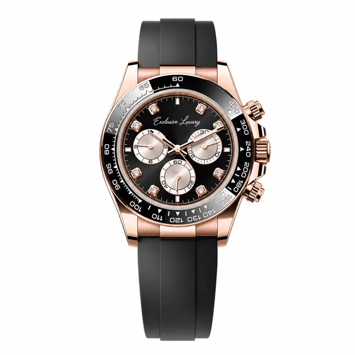 Speed Racing Chrono 40 – Black Dial | Rubber Strap — Exclusive Luxury