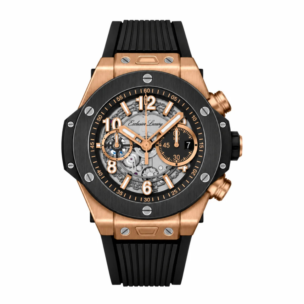 Fusion Sport Skeleton Chrono – Rose Gold Case | Skeleton Dial — Exclusive Luxury