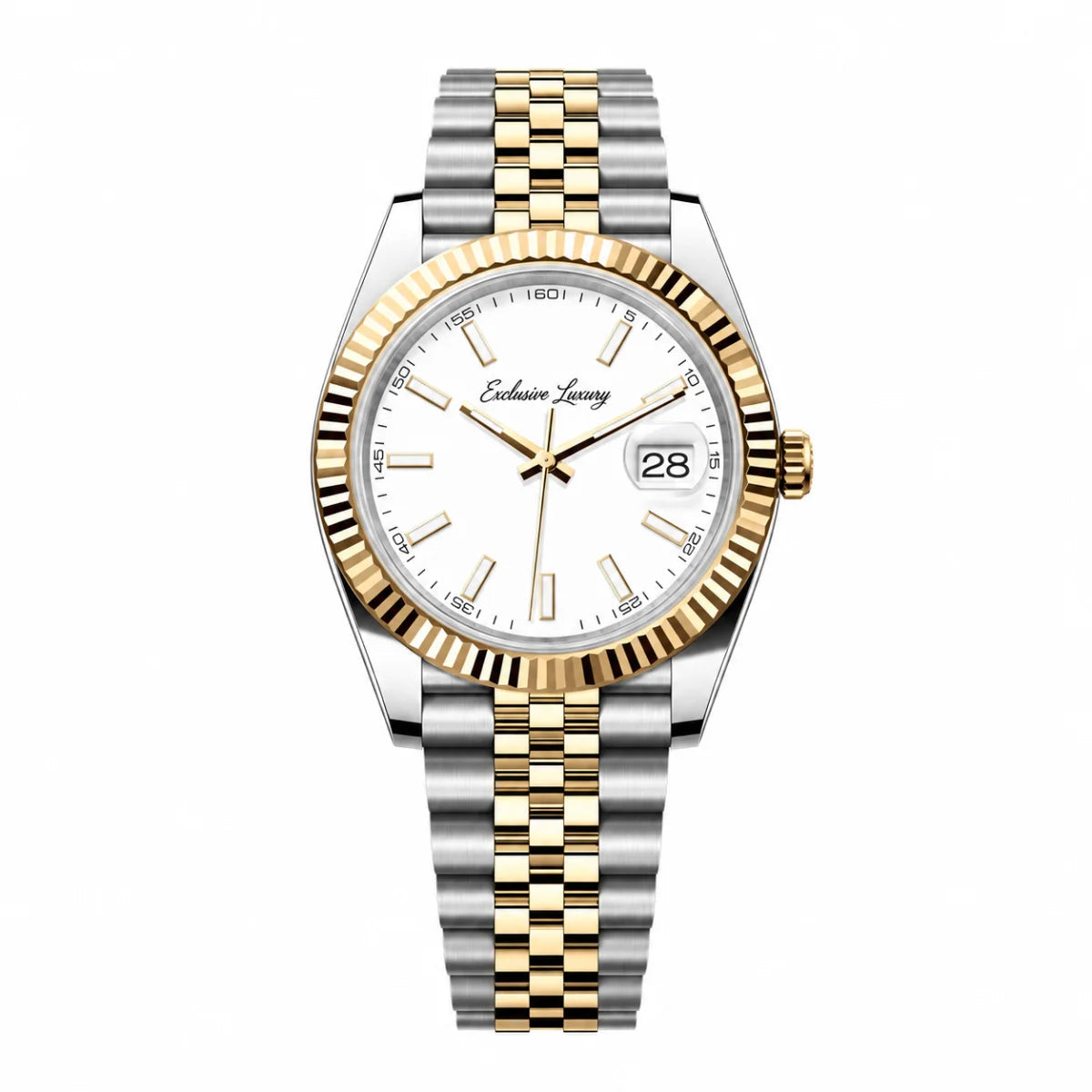 Classic Date 41 – White Dial — Exclusive Luxury