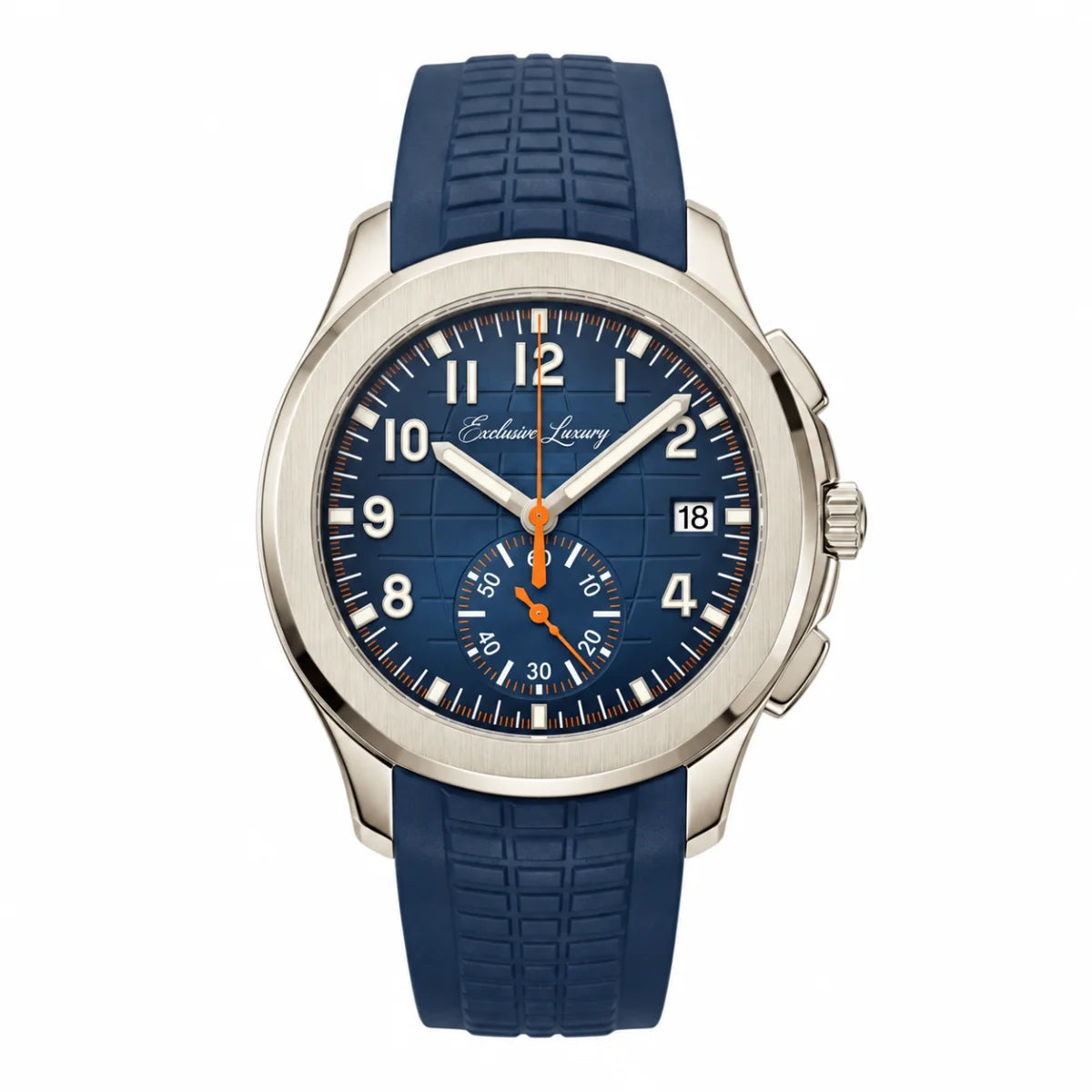 Aqua Sport Chrono – Blue Dial | Rubber Strap — Exclusive Luxury