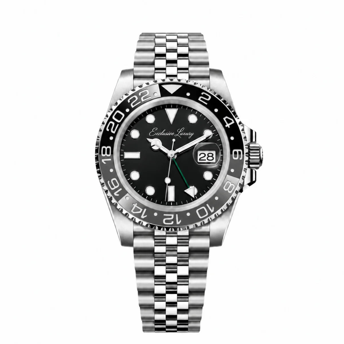 World Explorer Gmt – Black Ceramic Bezel | Stainless Steel — Exclusive Luxury