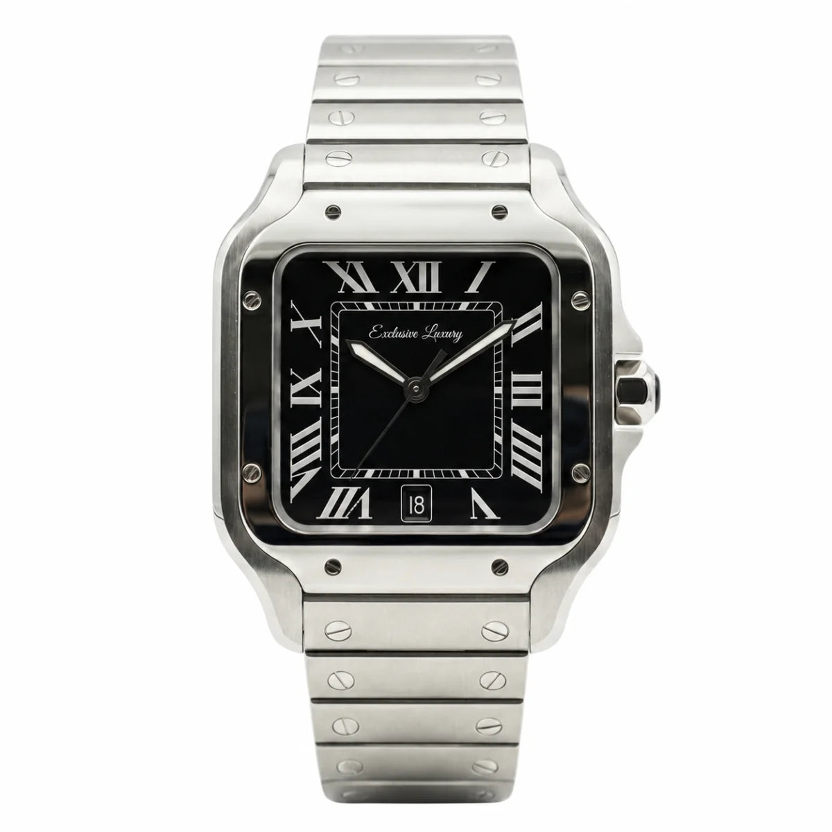 Urban Square Classic Automatic – Black | Steel Case — Exclusive Luxury