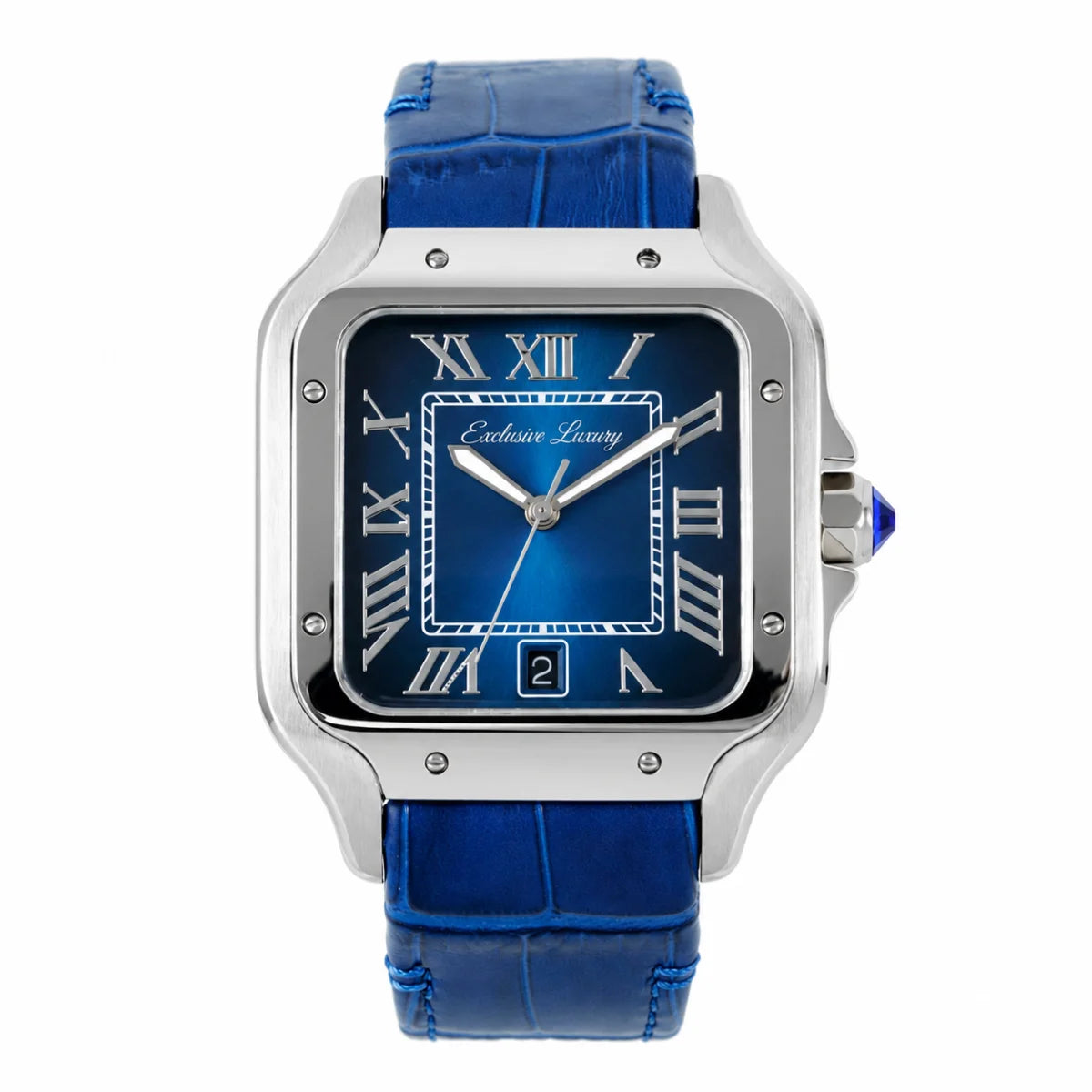 Urban Square – Blue | Leather Strap — Exclusive Luxury