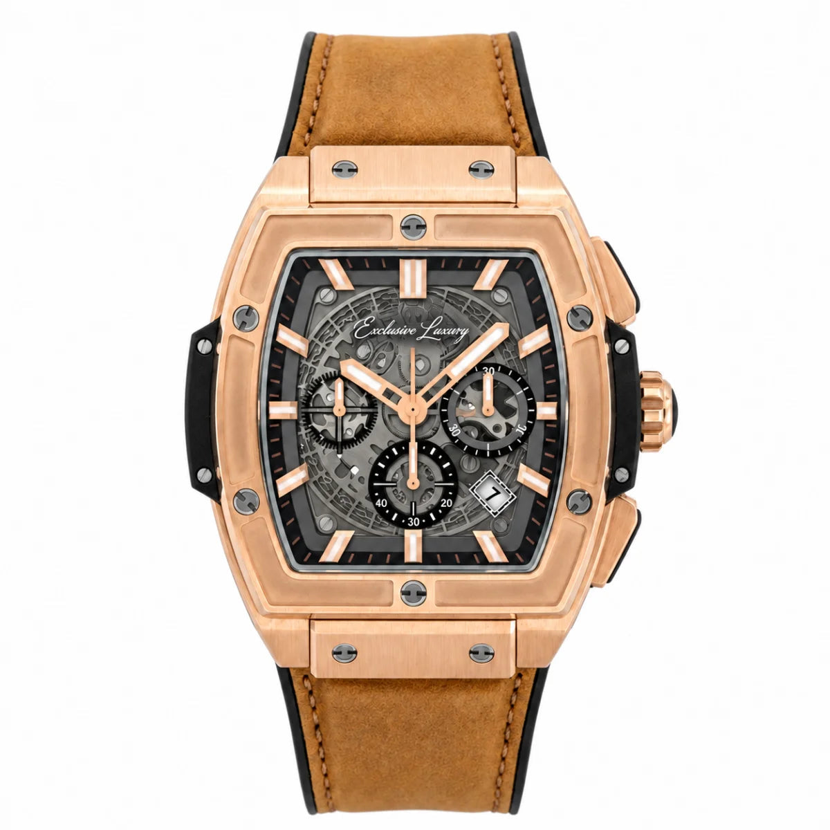Titanium Sport Skeleton Chrono – Rose Gold Case | Skeleton Dial — Exclusive Luxury