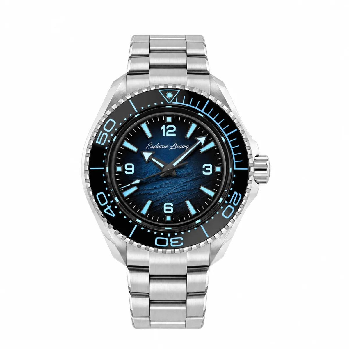 Ultra Deep Pro 45 – Blue Dial | Stainless Steel Bracelet — Exclusive Luxury