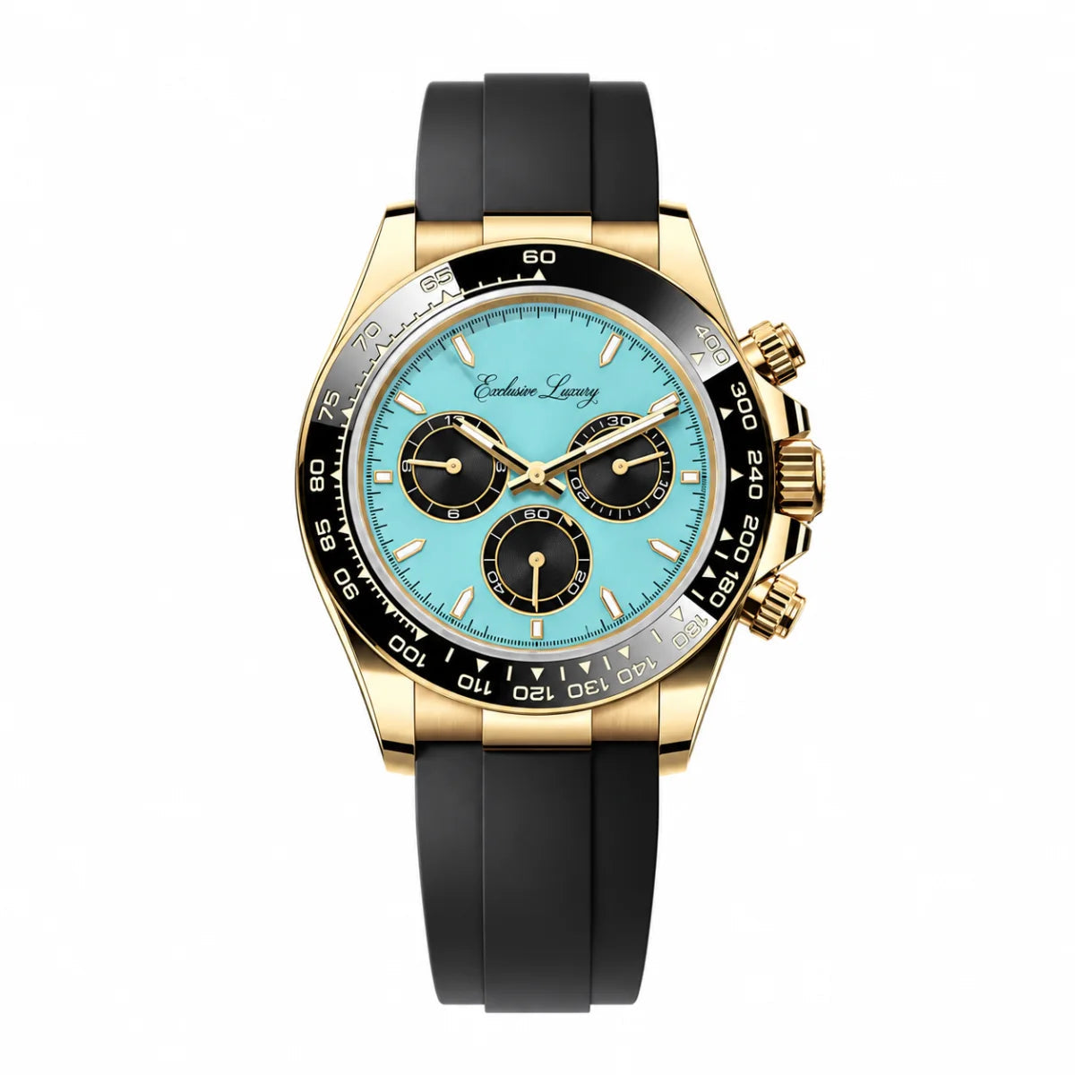 Speed Racing Chrono 40 – Turquoise Blue Dial | Yellow Gold Edition — Exclusive Luxury
