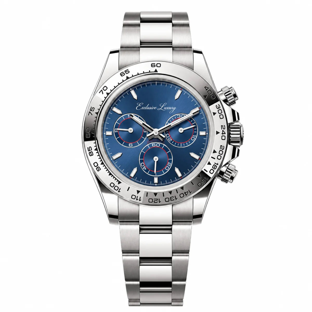 Speed Racing Chrono 40 – Blue Dial | Platinum-Colored Edition — Exclusive Luxury