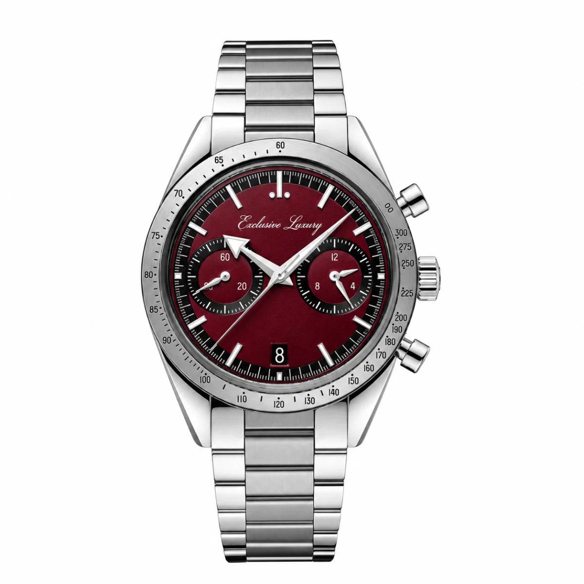 Racing Chrono Pro – Burgundy Steel Edition — Exclusive Luxury