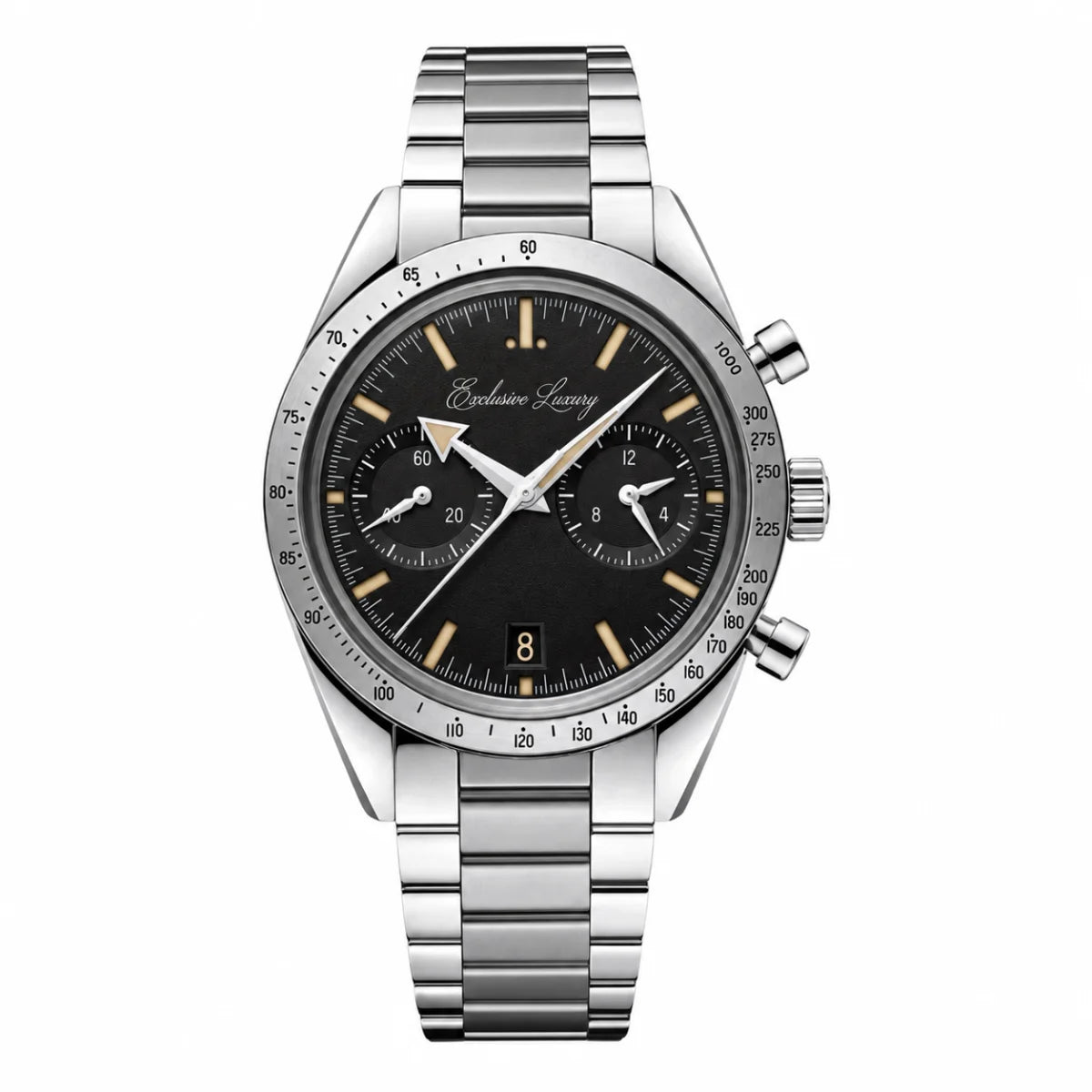 Racing Chrono Pro 42 – Vintage Steel Finish | Dark Dial — Exclusive Luxury