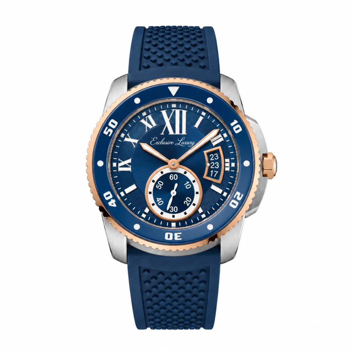 Ocean Round Diver Pro – Blue/Gold Edition — Exclusive Luxury