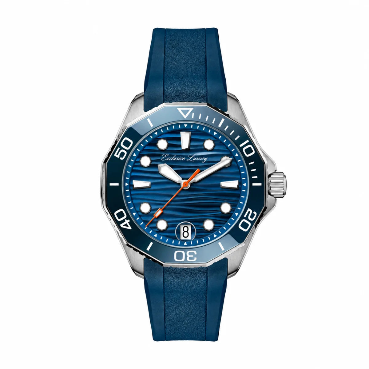 Ocean Racing Pro 300 – Blue Dial | Rubber Strap — Exclusive Luxury