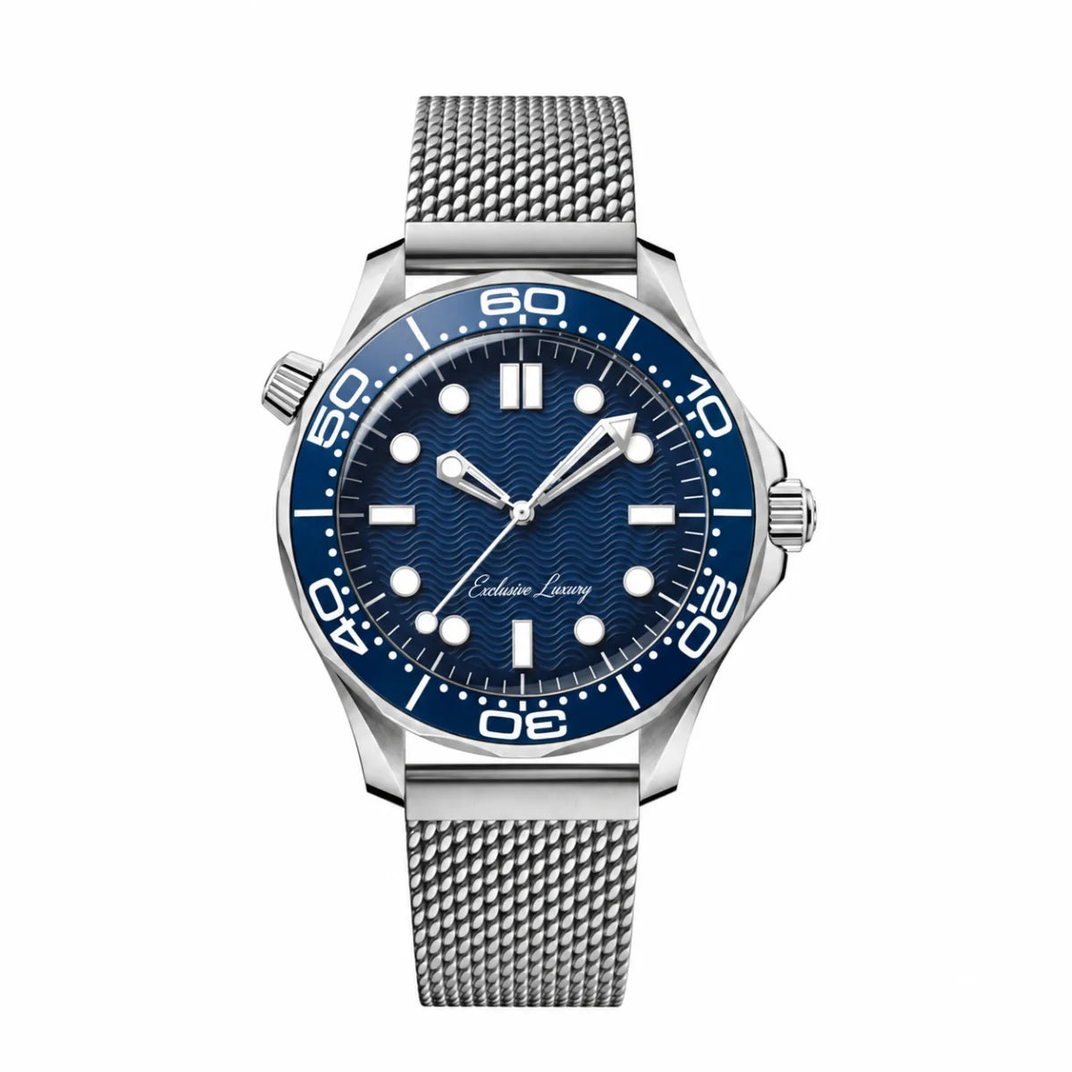 Ocean Diver Pro – Blue | Stainless Steel Bracelet — Exclusive Luxury