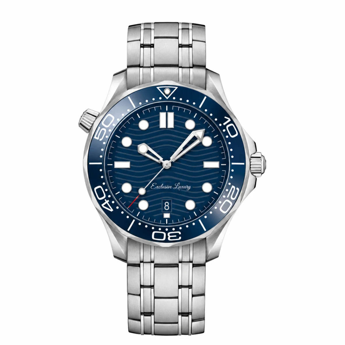 Ocean Diver Pro 42 – Blue Dial | Stainless Steel Bracelet — Exclusive Luxury