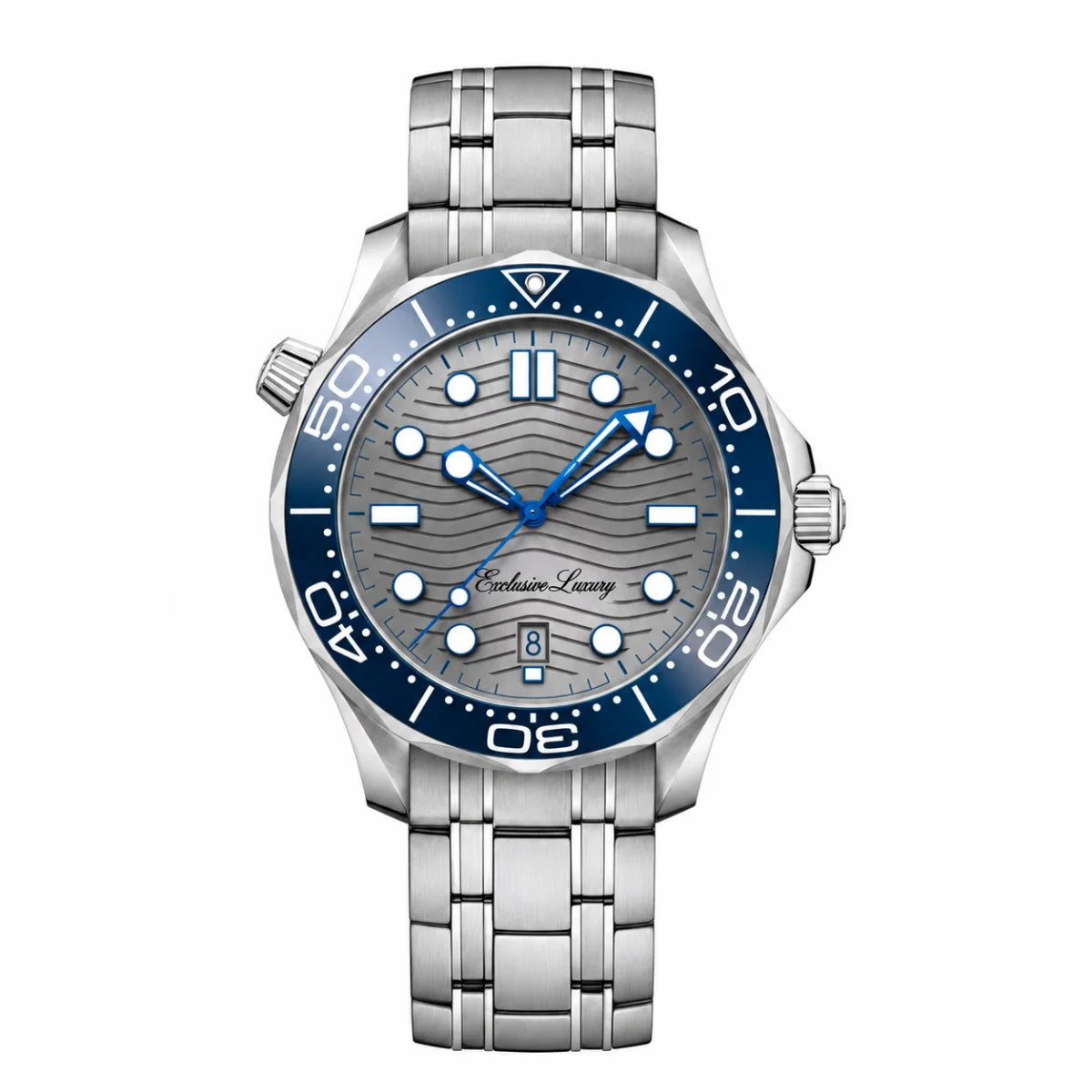 Ocean Diver Pro 42 – Gray Dial With Blue Accents — Exclusive Luxury