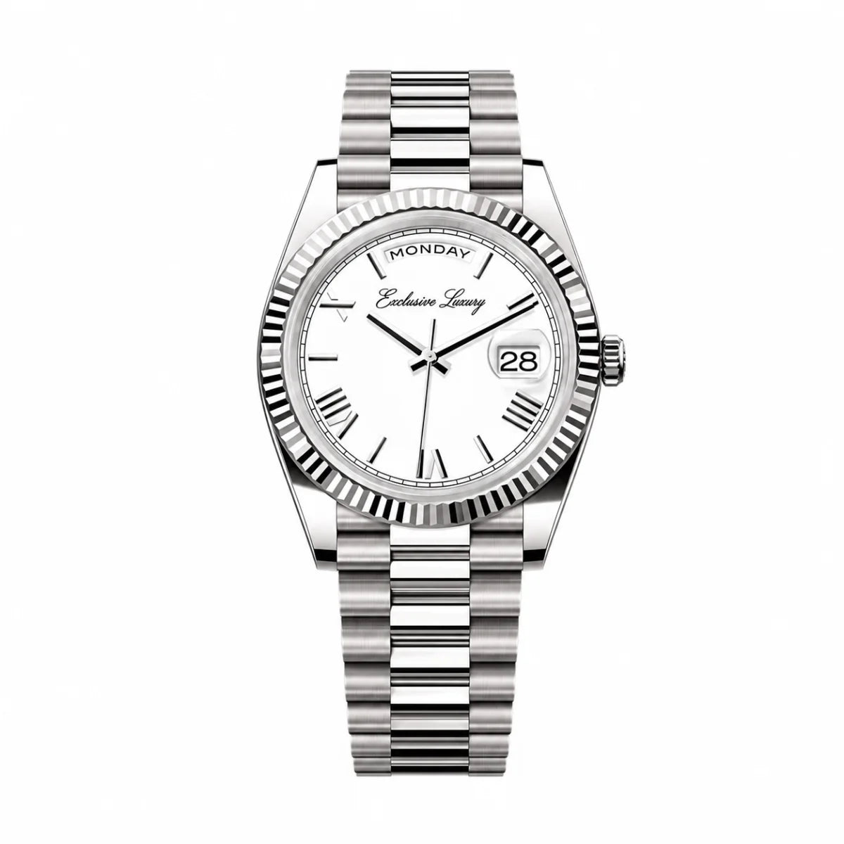 Executive Calendar 40 – Silver Dial — Exclusive Luxury