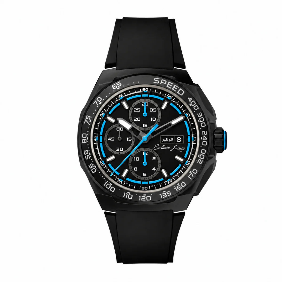 Formula Racing Chrono – Black & Blue — Exclusive Luxury