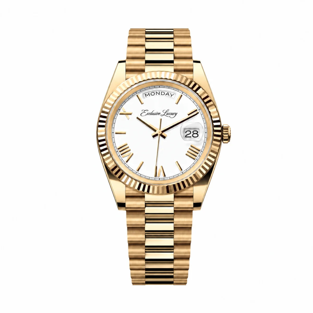 Executive Calendar 36 – White Dial — Exclusive Luxury