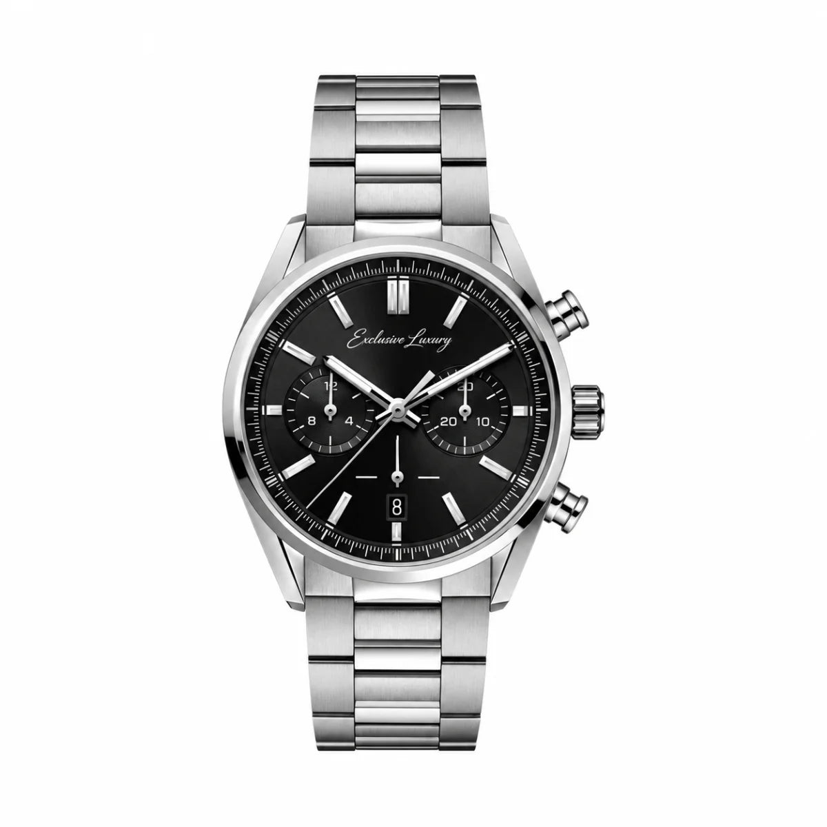 Classic Racing Chrono – Black Dial | Stainless Steel Bracelet — Exclusive Luxury
