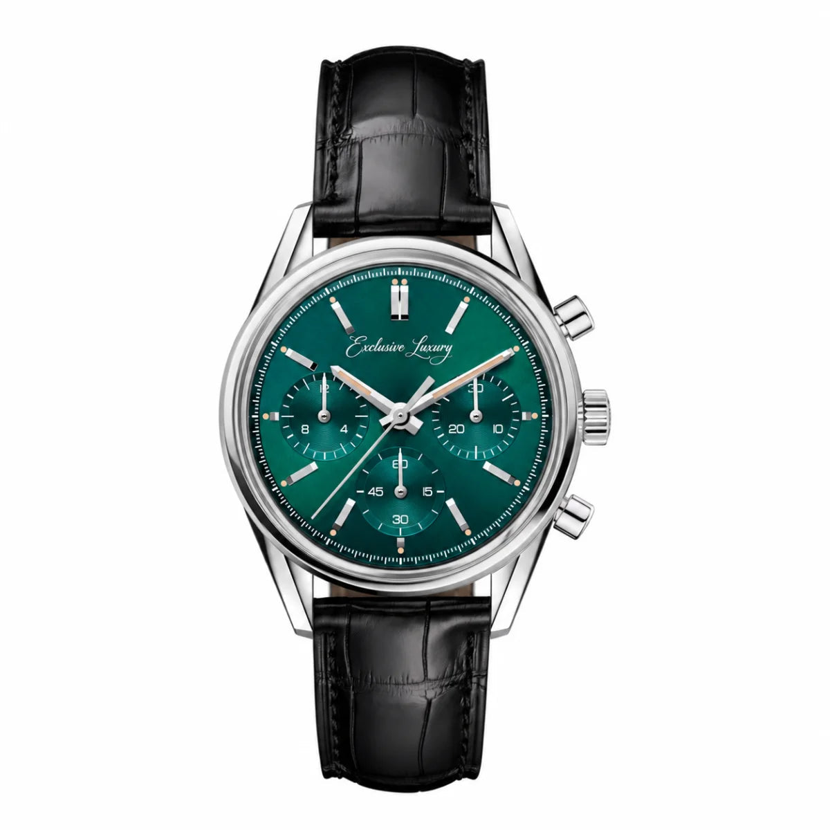 Classic Racing Chrono – Emerald Green Dial | Leather Strap — Exclusive Luxury